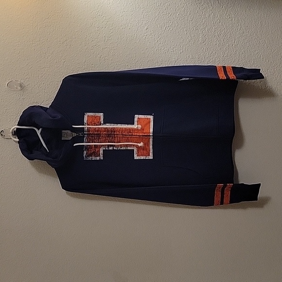 NCAA University of Illinois Full-zip Hooded Sweatshirt - Navy - Large (12-14) - Picture 1 of 13
